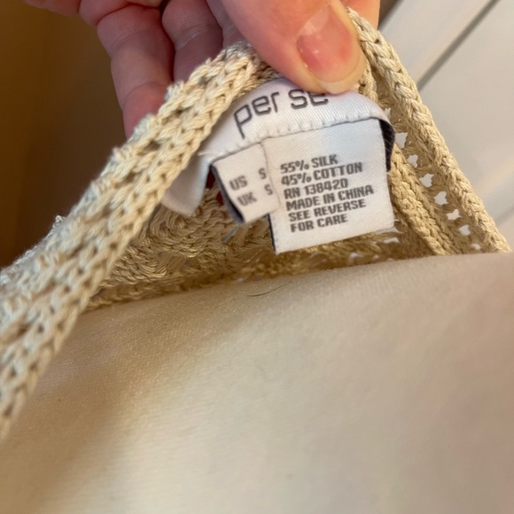 Per Se Silk & Cotton Blend Sweater Size S - Picture 4 of 4